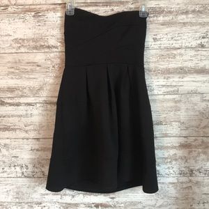 Black strapless dress